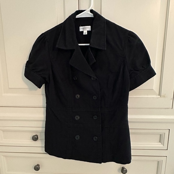 Isaac Mizrahi Black Double-Breasted Short Sleeve Blazer - Picture 1 of 5